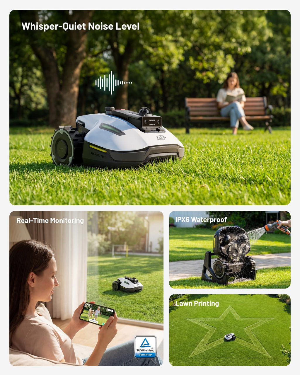 (2026 Upgrade)  YUKA mini 2 1000H Robotic Lawn Mower, for 0.25 Acre, 360° LiDAR + AI Vision, 45% Slope, DropMow, Smart Battery Management,Cutting Heights 2.0"-3.5"