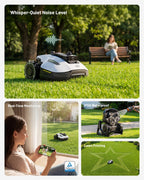 (2026 Upgrade)  YUKA mini 2 1000H Robotic Lawn Mower, for 0.25 Acre, 360° LiDAR + AI Vision, 45% Slope, DropMow, Smart Battery Management,Cutting Heights 2.0"-3.5"