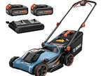 40V Cordless Lawn Mower,15" 2-in-1 Mulch/Bag,6-Position Height Adjust,ECO Mode &amp; Battery Indicator,Foldable Handle,1.3 Bushel Grass Bag,2×4Ah Batteries+3.0A Charger
