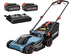 40V Cordless Lawn Mower,15" 2-in-1 Mulch/Bag,6-Position Height Adjust,ECO Mode &amp; Battery Indicator,Foldable Handle,1.3 Bushel Grass Bag,2×4Ah Batteries+3.0A Charger