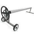 pool cover reel solar roller stainless steel in ground pool 21' ft tube wide set