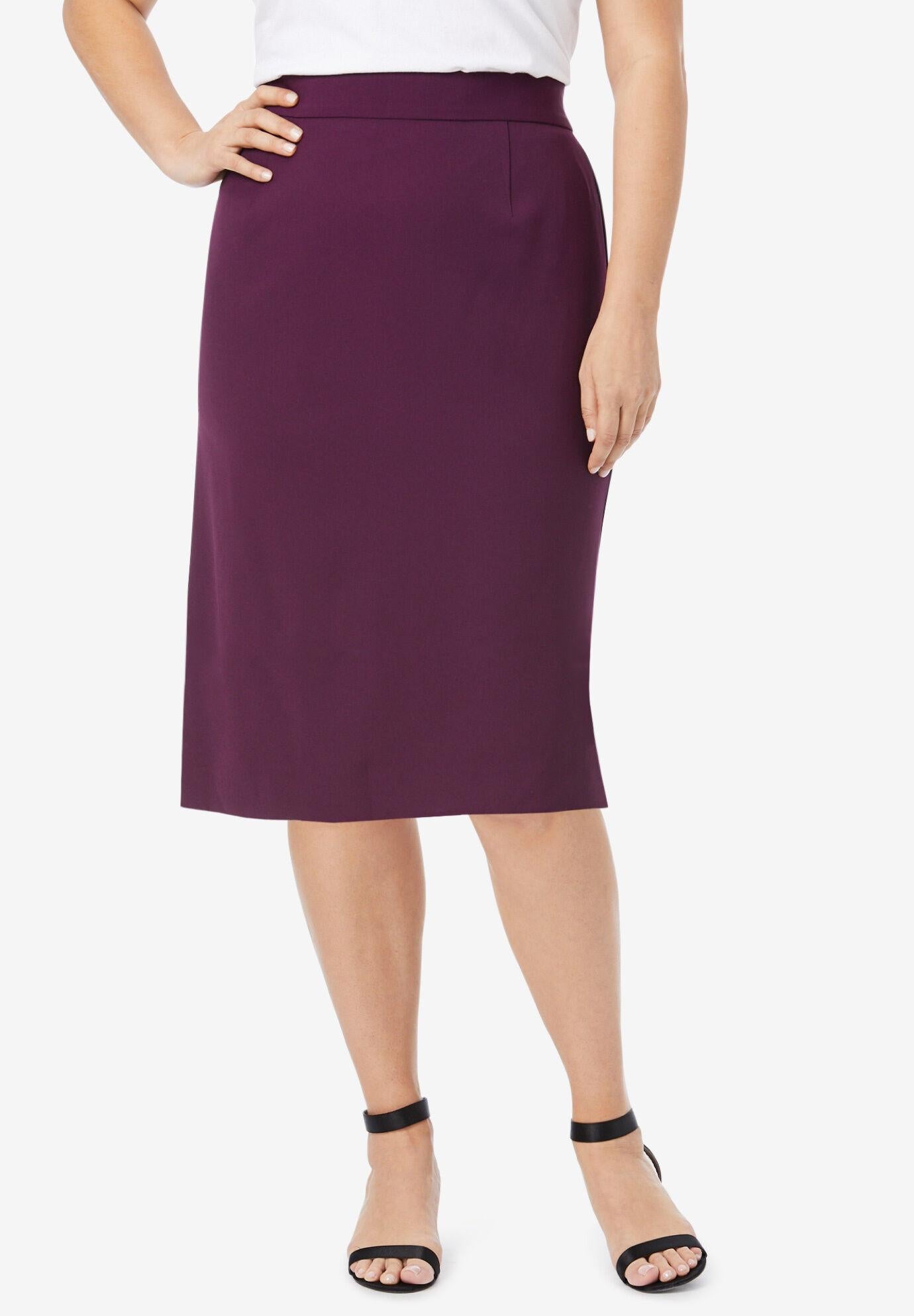 tummy control bi-stretch pencil skirt