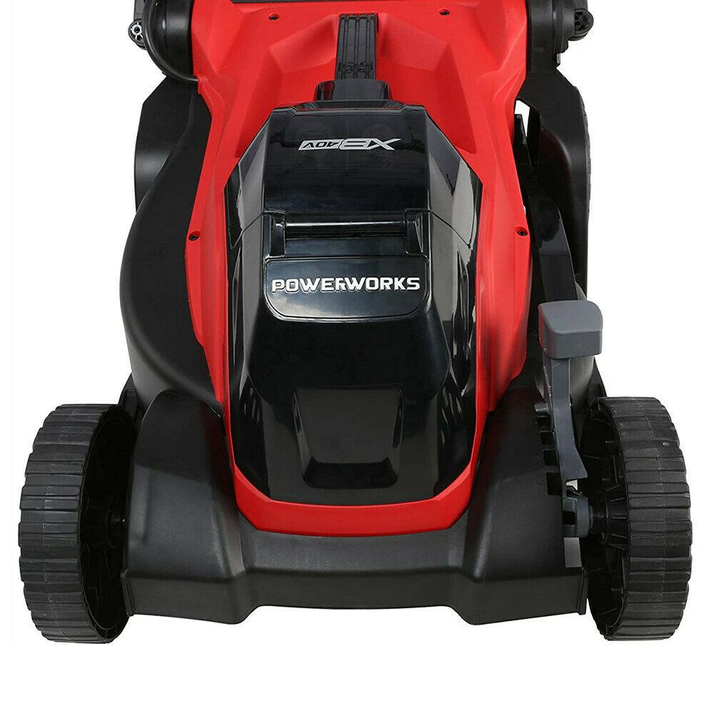 POWERWORKS 40V Cordless Lawn Mower Mulching 5 Position with 4Ah Li-ion Battery