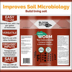 organic earthworm tea concentrate and compost and bokashi booster by bloom city, 5 gallon (640 oz)