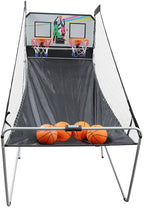Foldable Basketball Arcade Game, 8 Game Options, Electronic Double Shot 2 Player w/ 4 Balls and LED Scoring System, Indoor Basketball Game for Kids, Adults