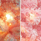 6.5 ft. Pink Flocked Artificial Christmas Tree with Clear LED Lights