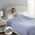 Soft Microfleece Electric Heated Blanket, Full, Blue