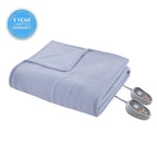 Soft Microfleece Electric Heated Blanket, Full, Blue