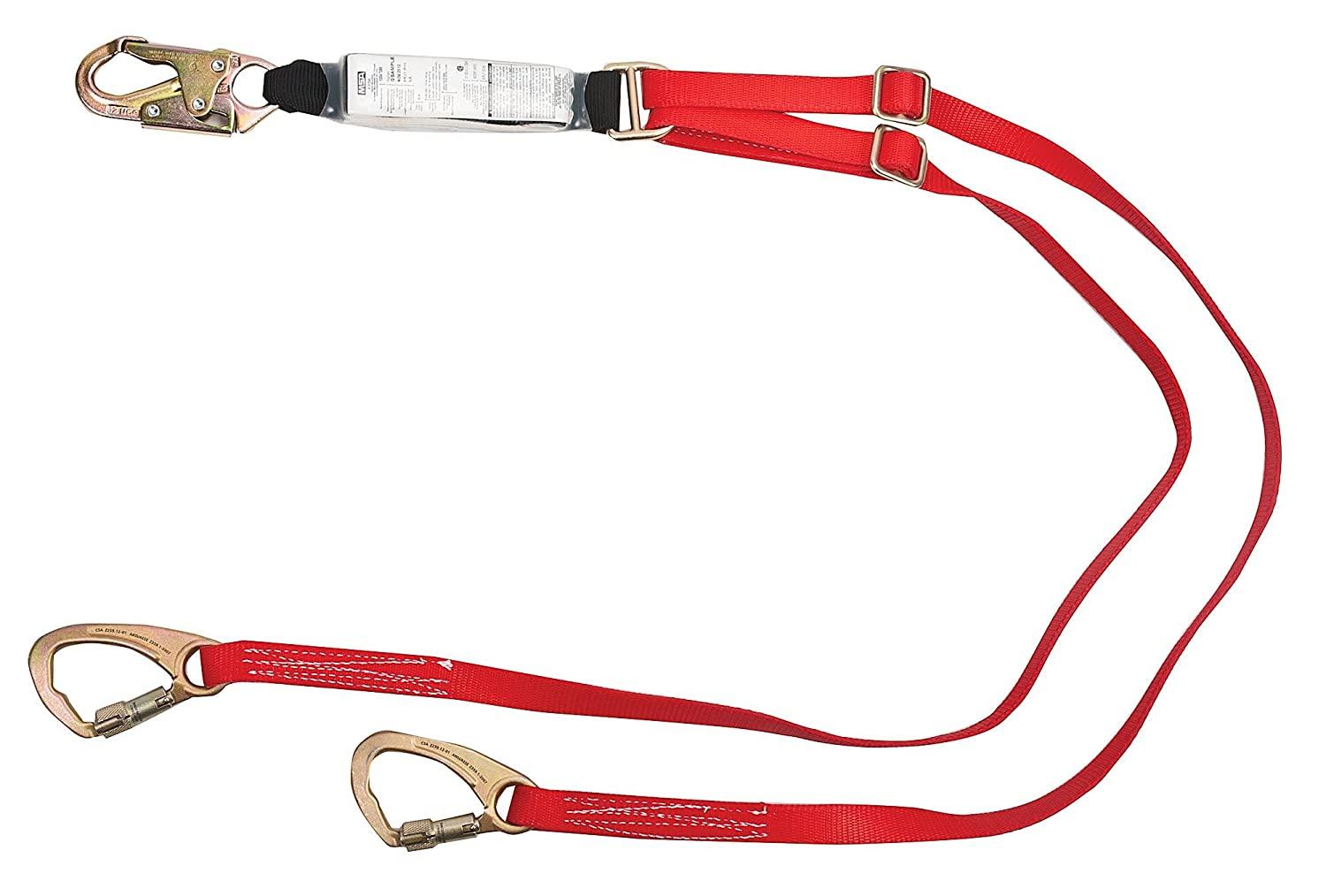MSA 10047085 FP5K Energy-Absorbing Tie-Back CSA-Certified Adjustable Web Lanyard with Twin-Leg, 36C Harness and Two FP5K AnchoraConnection