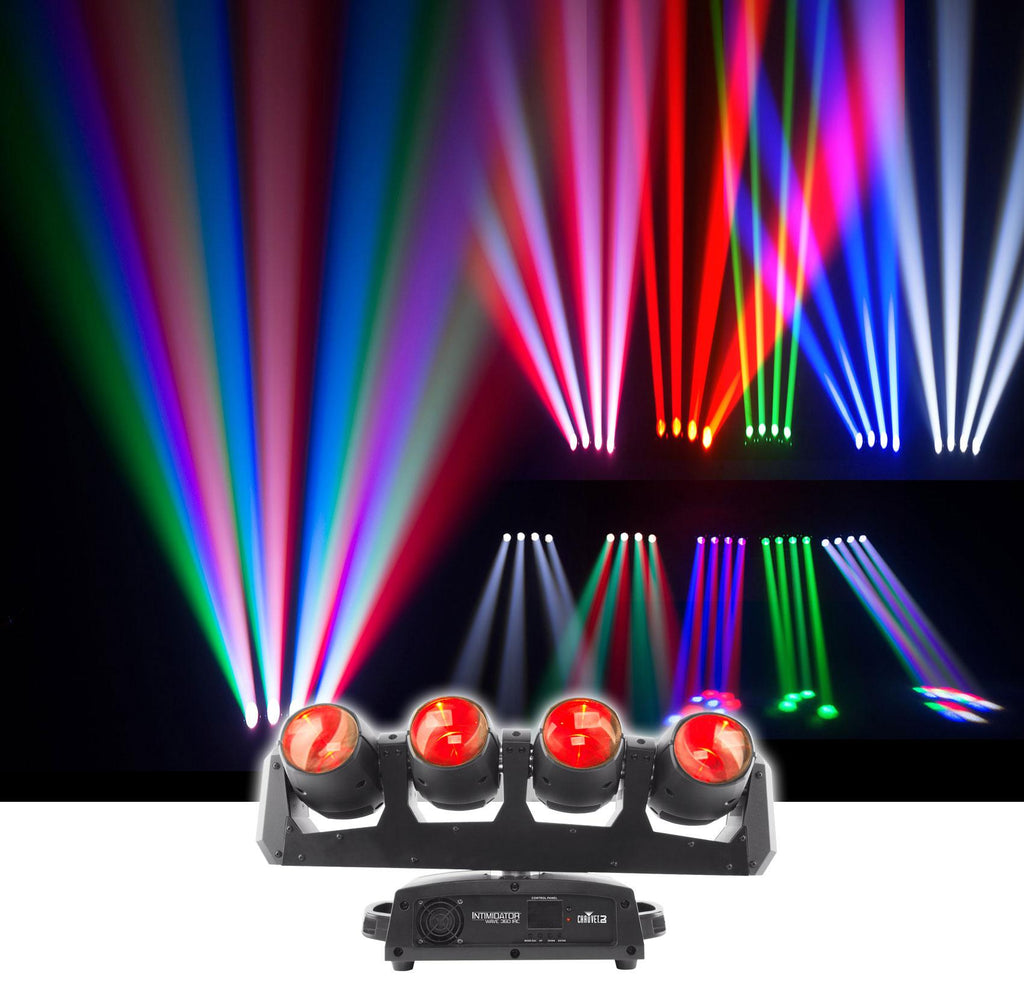 Chauvet Intimidator Wave 360 IRC 4) Rotating Moving Heads+Facade+LED Fog Machine