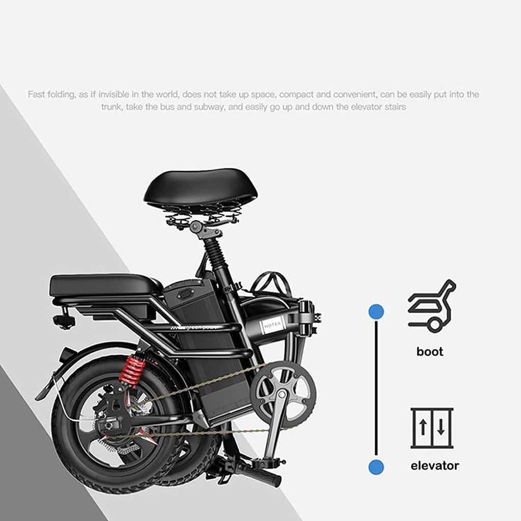 BRISEZZS Folding Electric Bicycle, 350W High-Speed 33km/h Motor, 48V Bettery Rechargeable Electric Urban Commuter Bike Suitable for Adults and Teenagers
