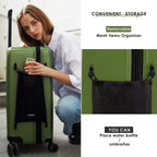 land Carry On Luggage with X-Large Spinner Wheels, Expandable Hardside Travel Luggage, Rolling Suitcase TSA Approved (20-Inch, Green)