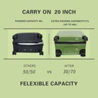 land Carry On Luggage with X-Large Spinner Wheels, Expandable Hardside Travel Luggage, Rolling Suitcase TSA Approved (20-Inch, Green)