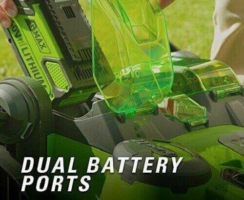 Greenworks 40v 20" Cordless Twin Force Lawn Mower With Batteries & Charger