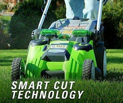 Greenworks 40v 20" Cordless Twin Force Lawn Mower With Batteries & Charger