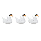 Giant White Mega Swan Inflatable Swimming Pool Toy Float Ride On (3 Pack)