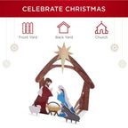 48 in. Christmas Outdoor Nativity Scene, Weather-Resistant Yard Decor