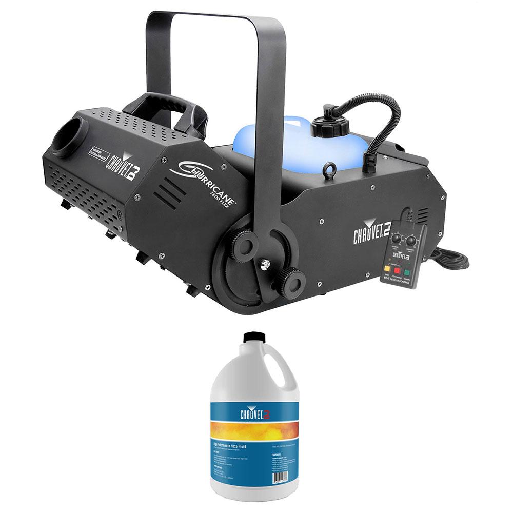 Chauvet FLEX DMX Fog Machine w/ Timer Remote &amp; Fog Fluid, 1 Gallon