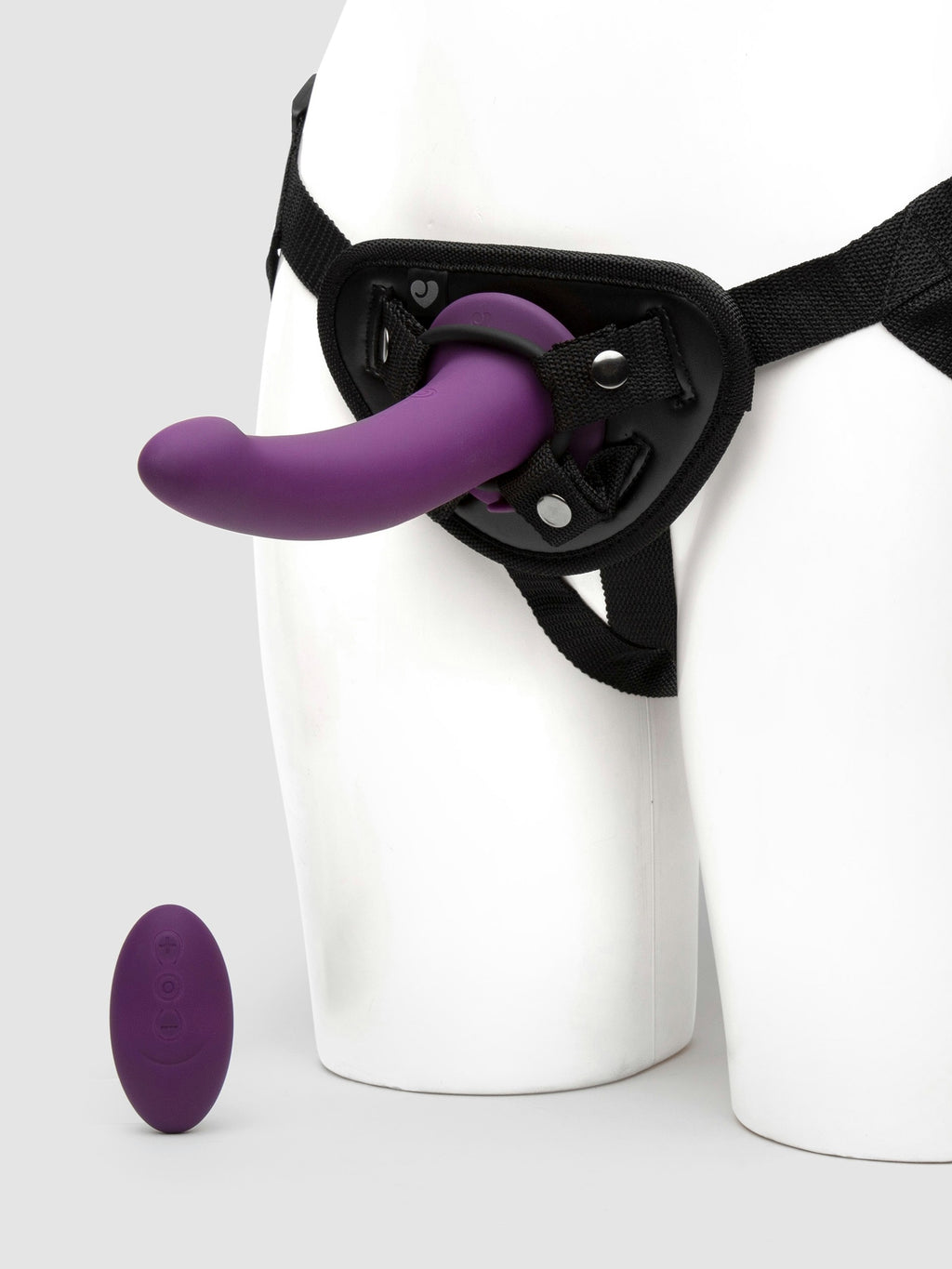Desire Luxury Rechargeable Remote Control Vibrating Strap-On Kit, Purple