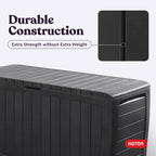 Plus 71 Gallon Resin Deck Box-Organization and Storafor Patio StoraBox Outdoor Cushions, Throw Pillows, Garden Tools and Pool Accessories, Dark Grey