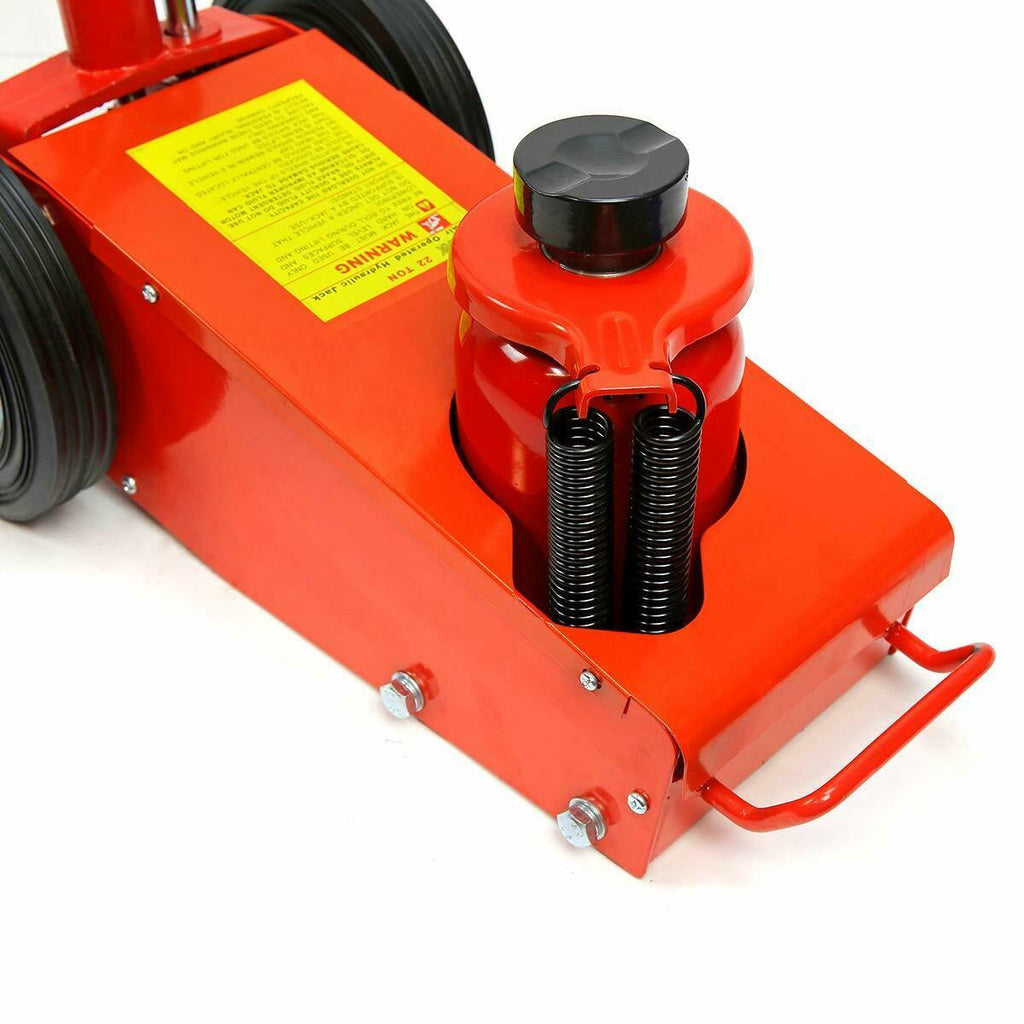 Truck Auto Shop 22 Ton Air Hydraulic Floor Jack Lift w/Wheel Car Truck Service
