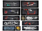 Tool Box Organizer Tray Divider Set, Expandable LarToolbox StoraTray Kit, Rolling Tool Chest Drawer Bins, Hardware Screwdrivers Pliers Organization, 2pcs low profile Trays.