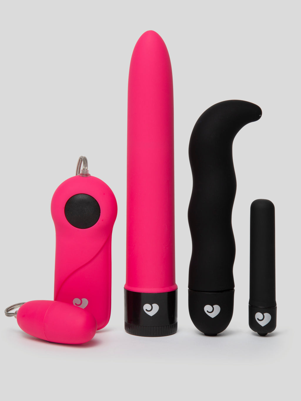 Lovehoney First Time Fun Vibrator Starter Kit (4 Piece), Black | Black