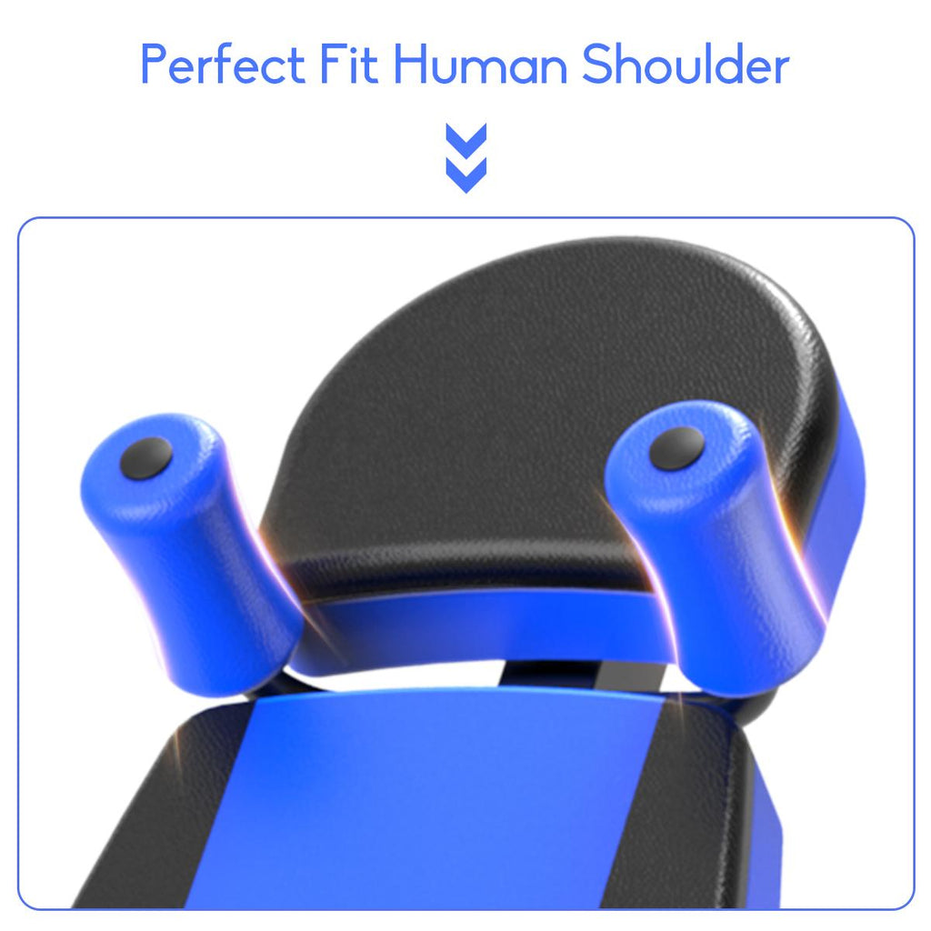Foldable Gravity Heavy Duty Reversible Inversion Table with Headrest, Adjustable Protective Belt Back Stretcher Machine for Pain Relief Therapy Home Gym Fitness Chiropractic Back Reflexology Mat