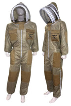 brutul bee 3 layer beekeeping ultralight ventilated suit with fencing veil (khaki, 5xl)
