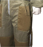 brutul bee 3 layer beekeeping ultralight ventilated suit with fencing veil (khaki, 5xl)