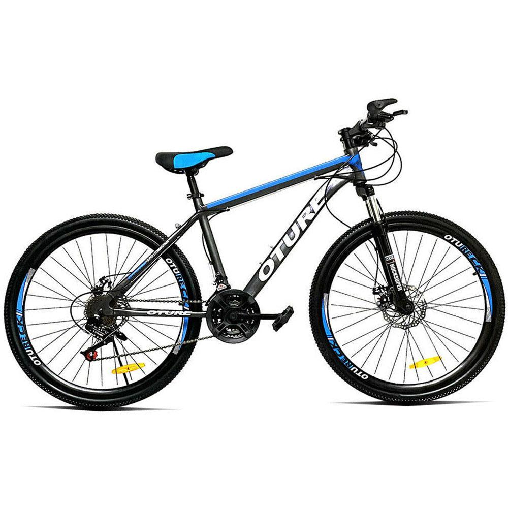 Hosim OTURE Mountain Bike 26 In. wheel, 21 speeds, High Carbon Steel Frame , for Men’s and Women’s Blue