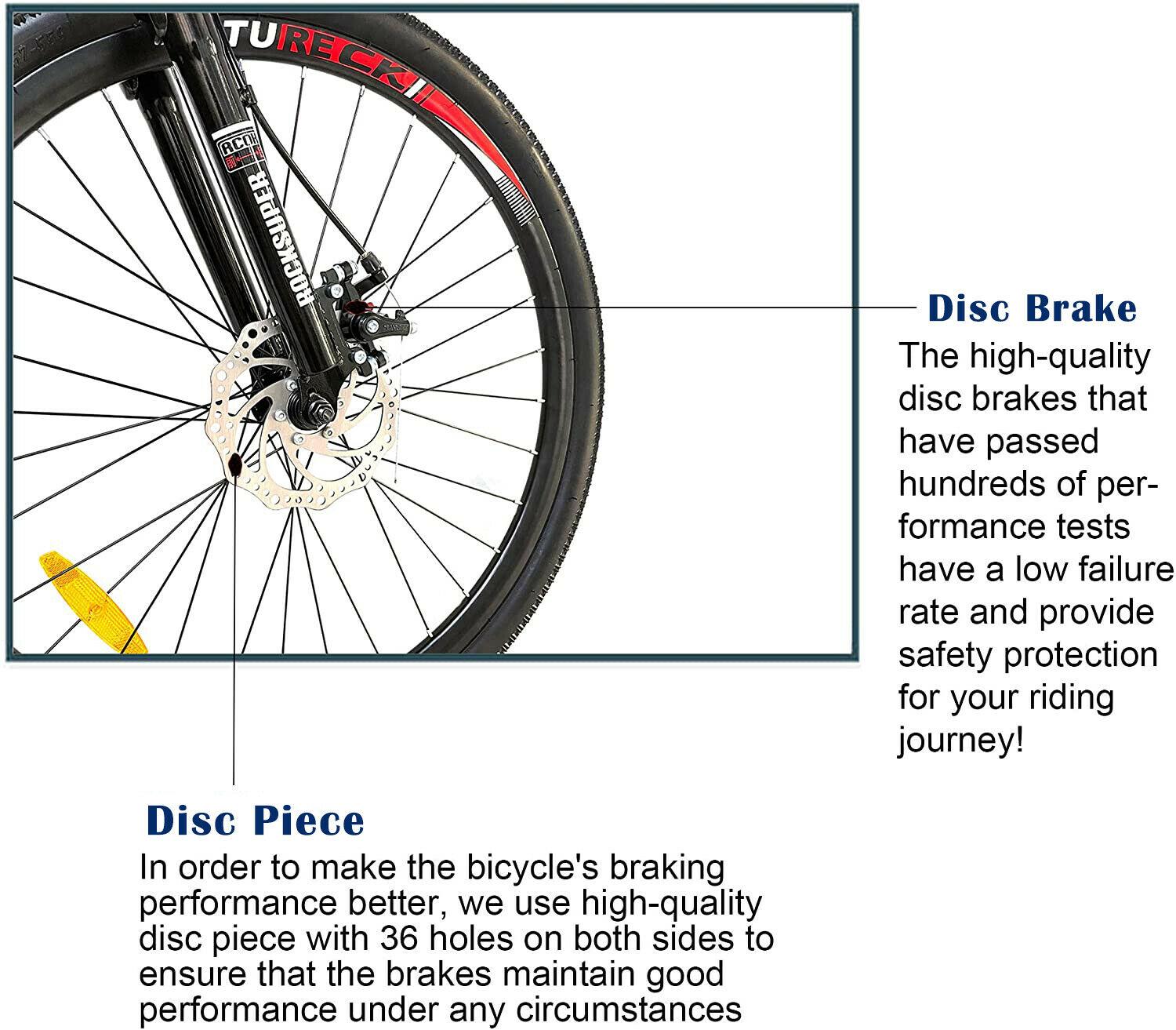 Hosim OTURE Mountain Bike 26 In. wheel, 21 speeds, High Carbon Steel Frame , for Men’s and Women’s Blue