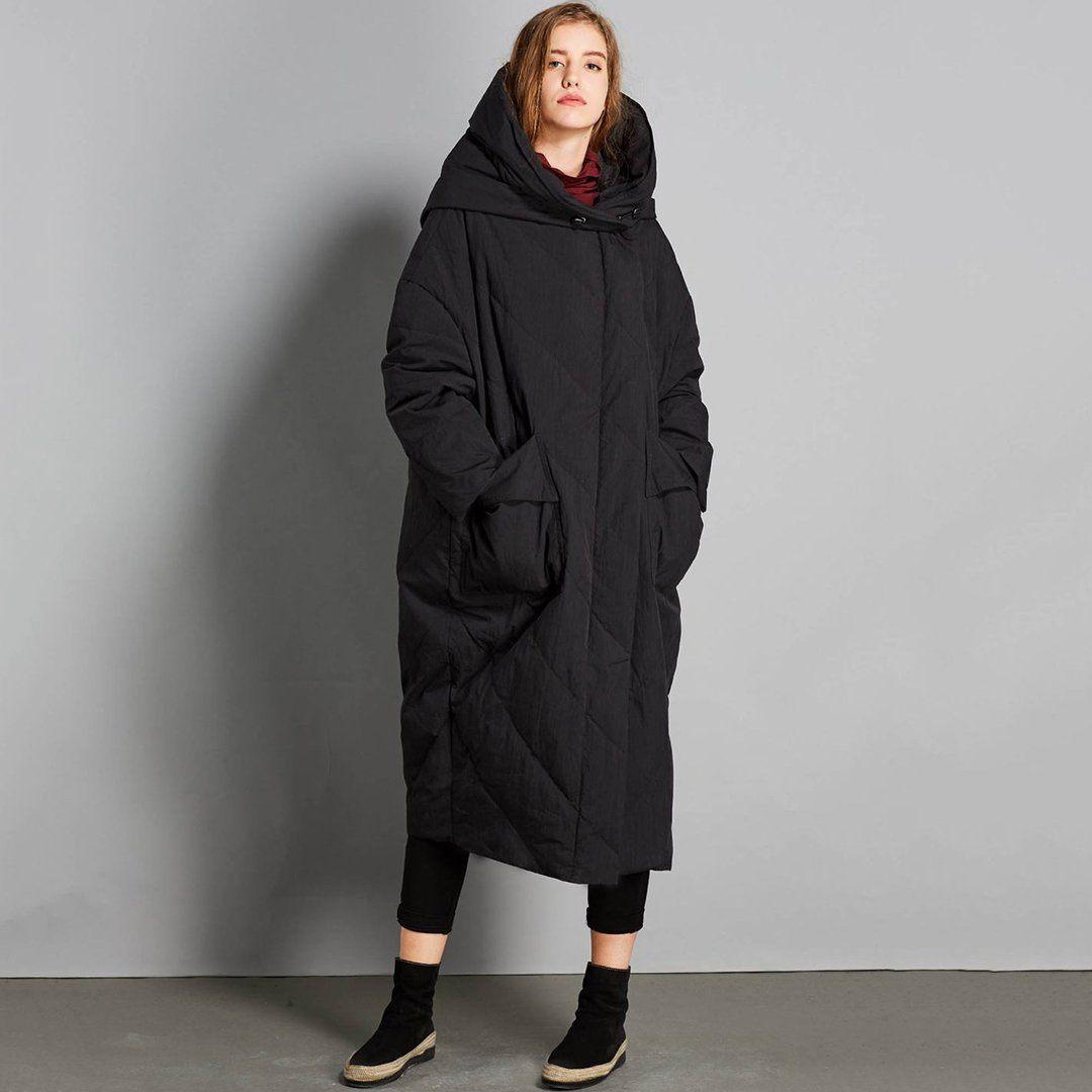 babakud winter solid hooded down coat with pockets