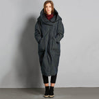 babakud winter solid hooded down coat with pockets