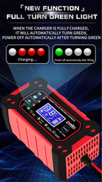 6A 12V Digital Car Battery Charger Fully Automatic Repair CharFor Car Motorcycle SUV Stea Battery Charger Car Accessories