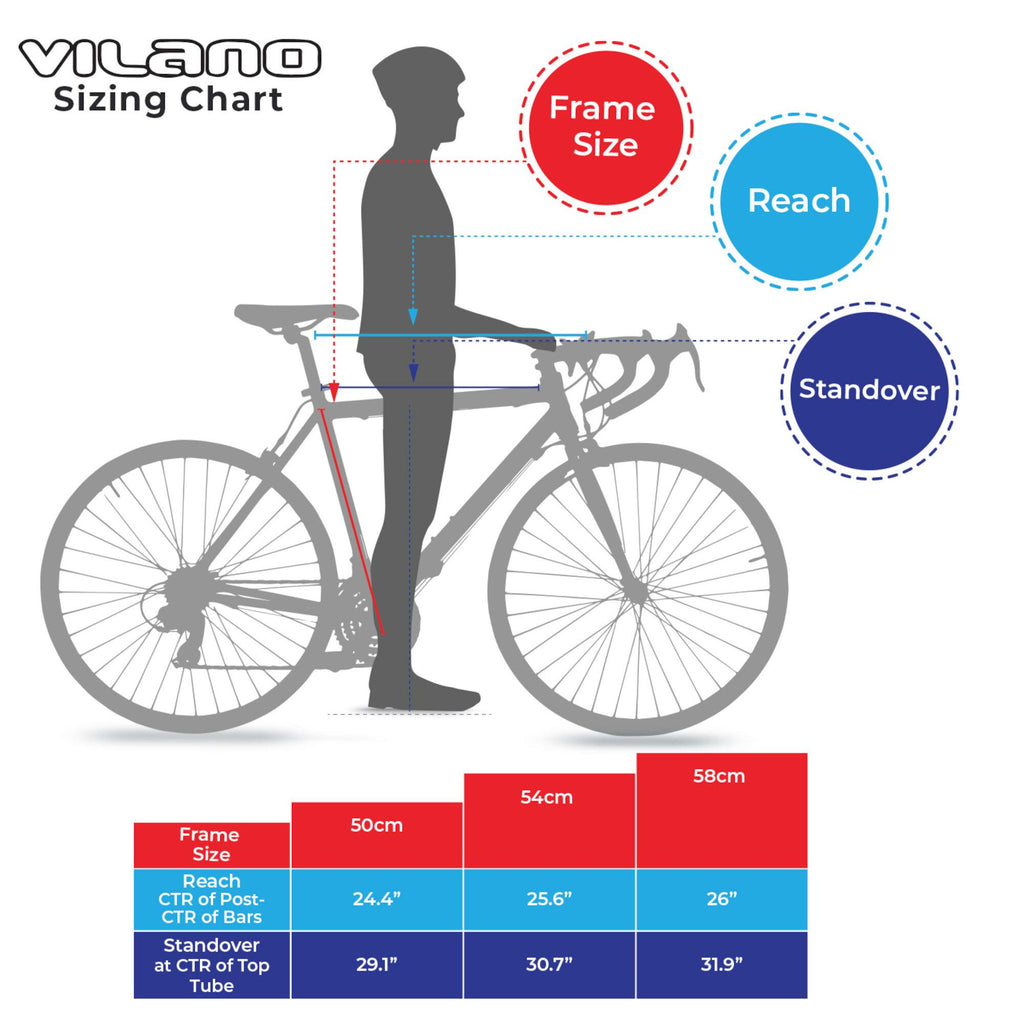 Vilano R2 Commuter 21 Speed 700c Aluminum Road Bike in Black, 58 cm Medium