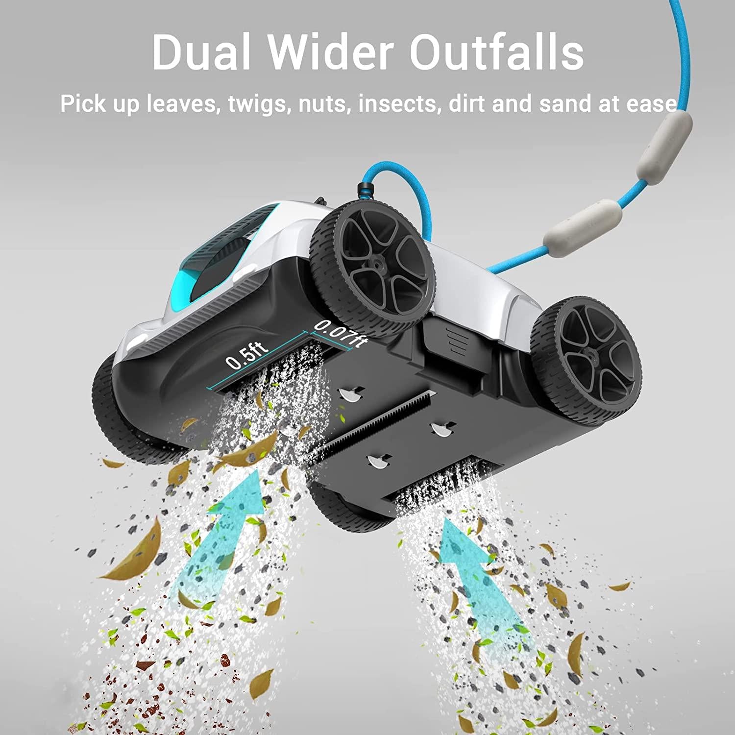 ausono hj1008 dualdrive 150w powerful robotic pool cleaner for above ground pools automatic pool vacuum robot