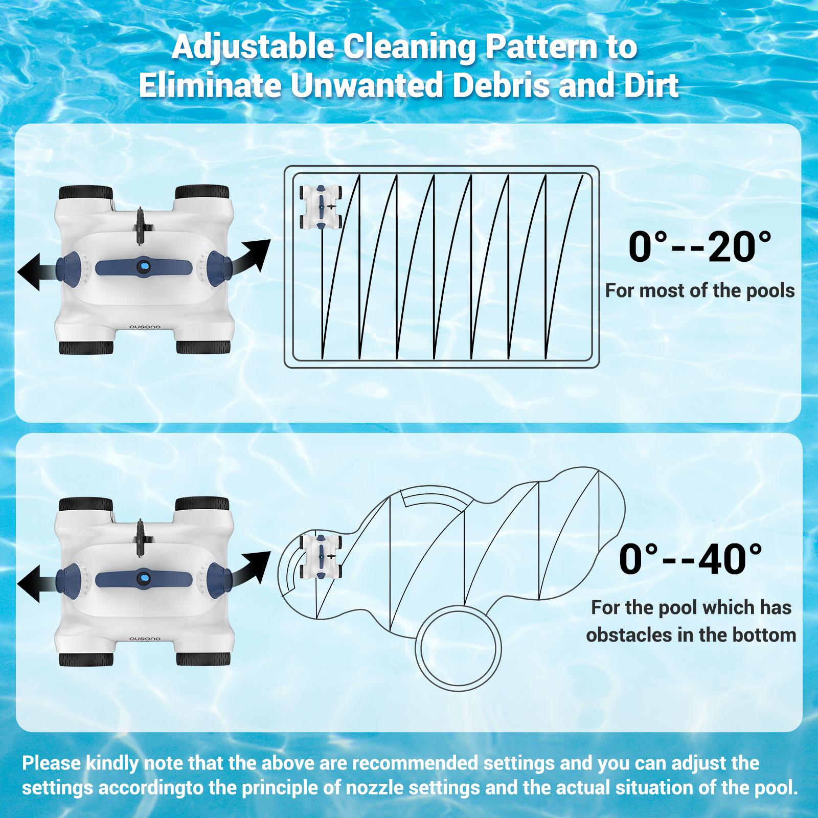 ausono hj1008 robotic automatic pool cleaner for above/inground pools