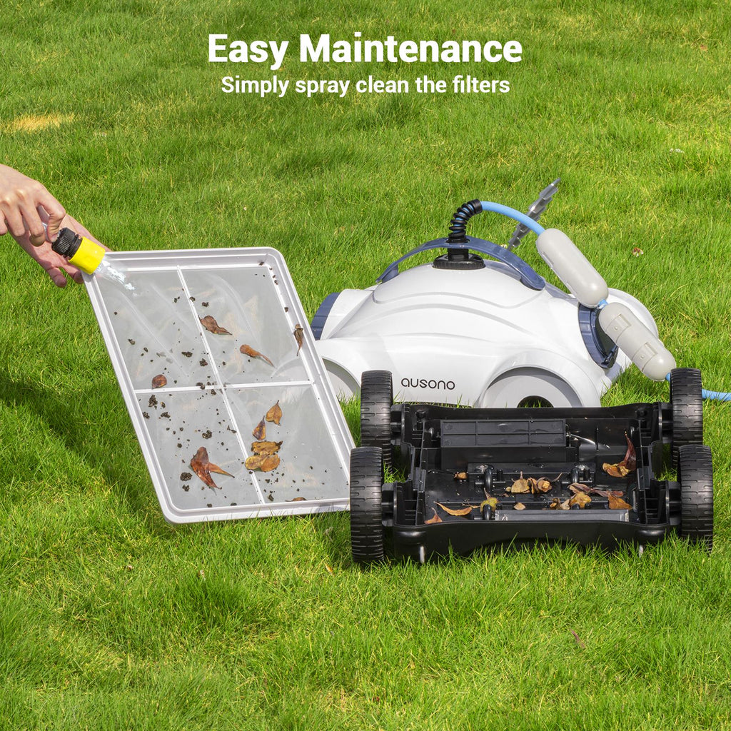 ausono hj1008 dualdrive 150w powerful robotic pool cleaner for above ground pools automatic pool vacuum robot