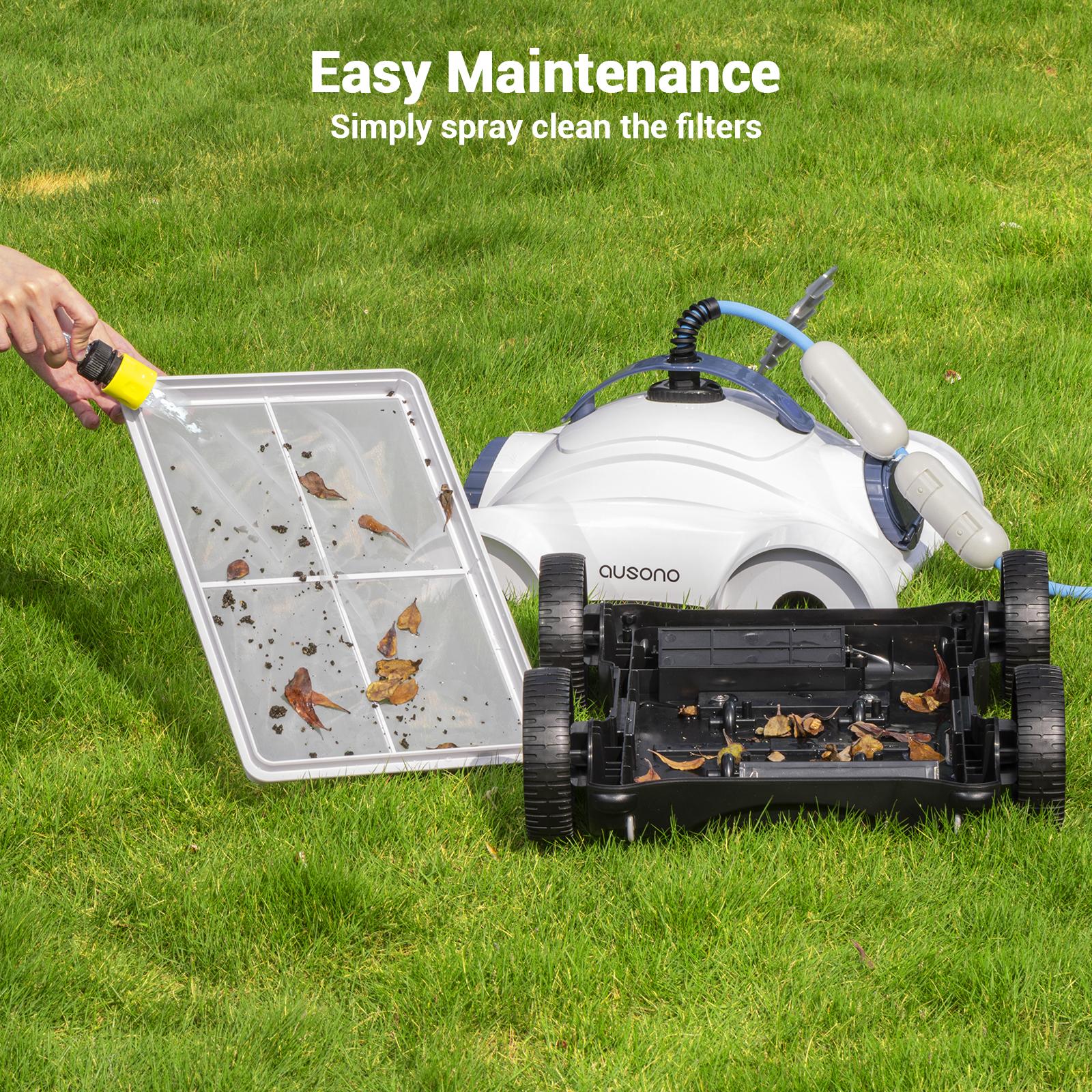 ausono hj1008 dualdrive 150w powerful robotic pool cleaner for above ground pools automatic pool vacuum robot