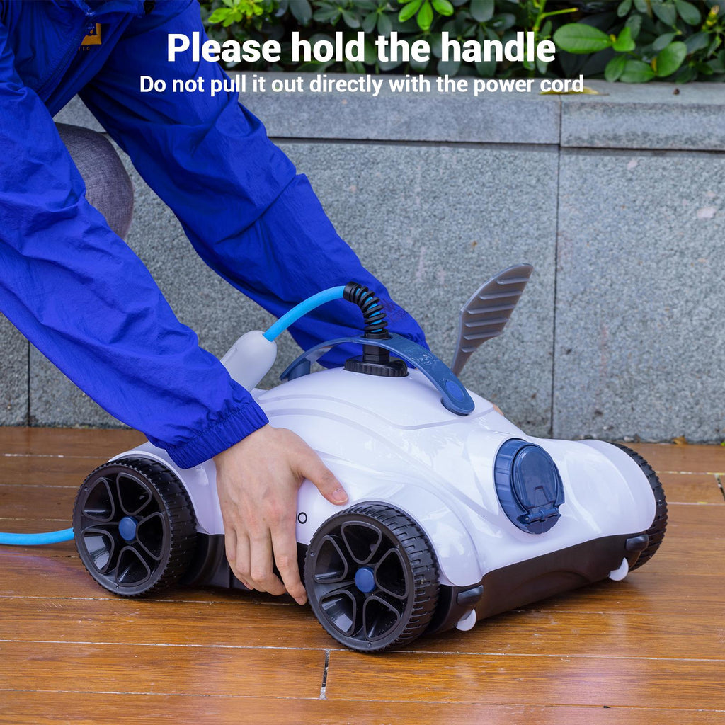 ausono hj1008 dualdrive 150w powerful robotic pool cleaner for above ground pools automatic pool vacuum robot