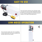 8 Quart 12V Single Acting Hydraulic Pump for Dump Truck Bed Aerial Platform More