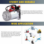 8 Quart 12V Single Acting Hydraulic Pump for Dump Truck Bed Aerial Platform More
