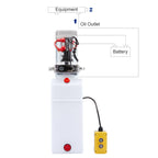 8 Quart 12V Single Acting Hydraulic Pump for Dump Truck Bed Aerial Platform More