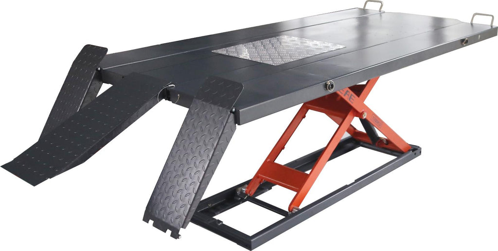 Stratus 2200 lbs Capacity Manual OP Motorcycle Lift (Optional Side Extensions)
