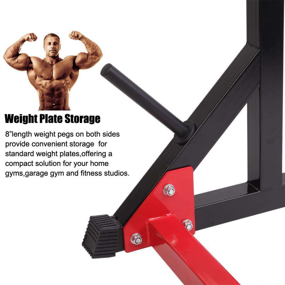 Zimtown Barbell Rack, Multifunction Adjustable Squat Dumbbell Stand