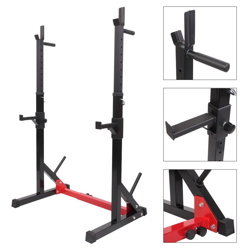 UBesGoo Adjustable Squat Rack Stand, Multi-Function Weight Lifting Home Gym