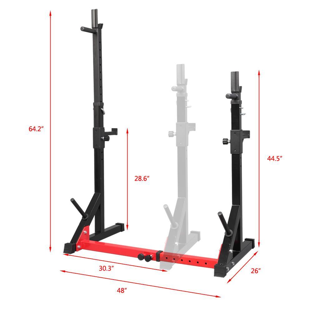 Zimtown Barbell Rack, Multifunction Adjustable Squat Dumbbell Stand