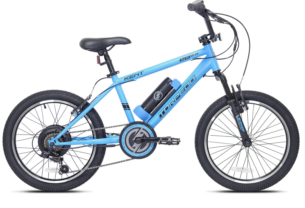 Kent 20 In. Torpedo Ebike Blue, Electric Bicycle