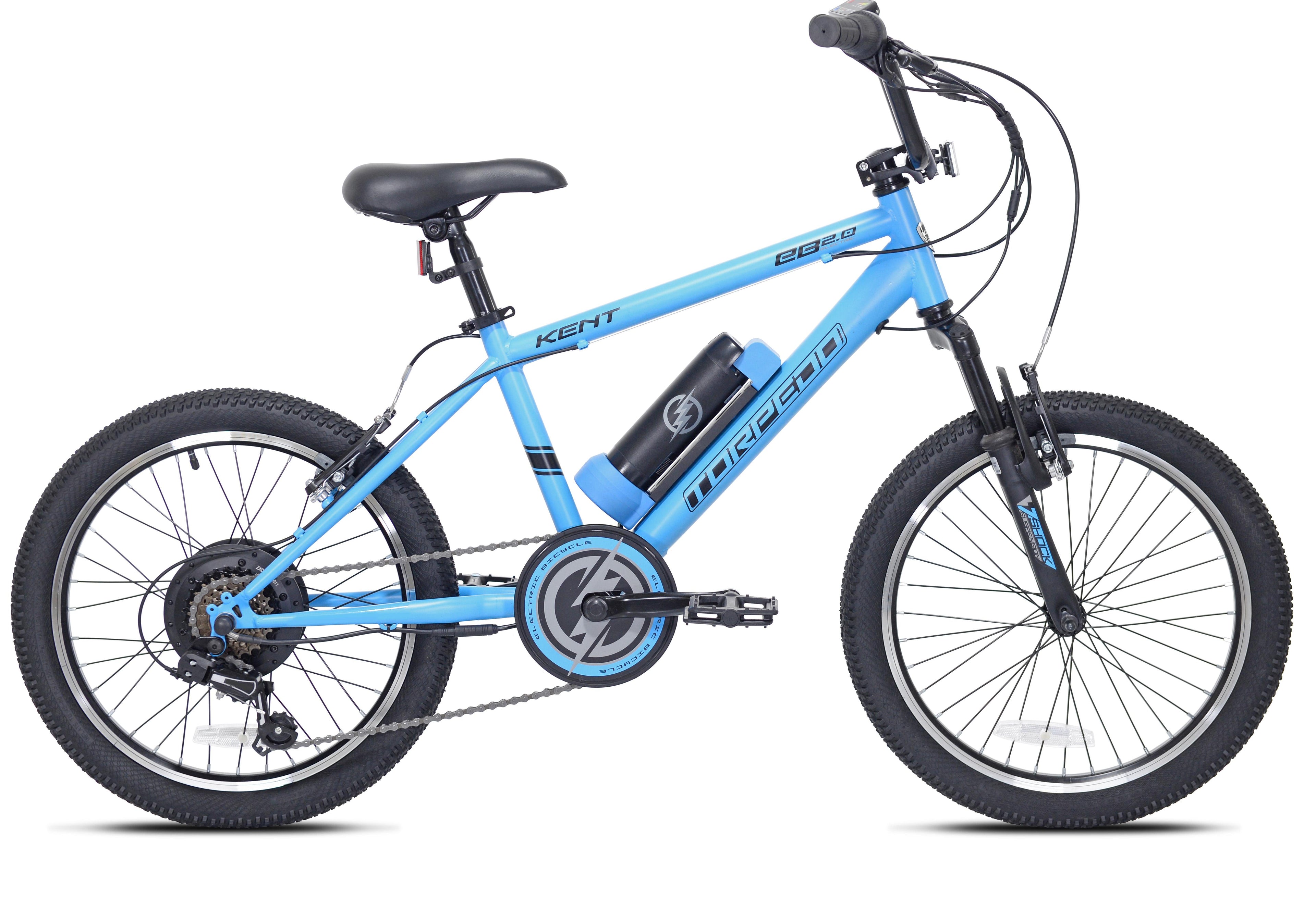 Kent 20 In. Torpedo Ebike Blue, Electric Bicycle